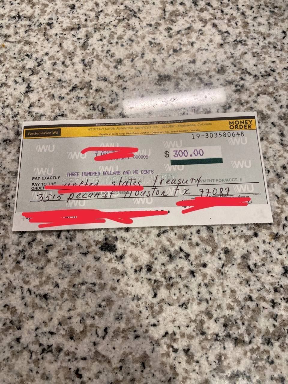 Western Union Money Order